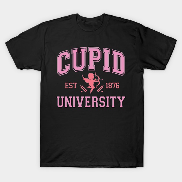 Cupid University Funny Valentines Day Gift T-Shirt by BadDesignCo